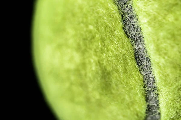 Tenis topu dikişinin Macro Fotoğrafı