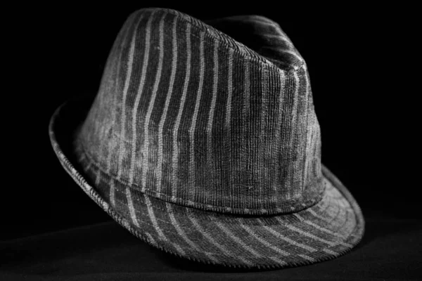 Old Fashioned Corduroy Textured Fedora Facing Right — Stock Photo, Image