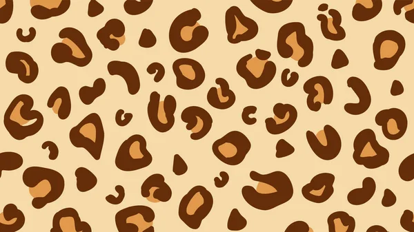 Soyut arkaplan. Leopar çizimi, basit sarı-kahverengi noktalar. Vektör illüstrasyonu.