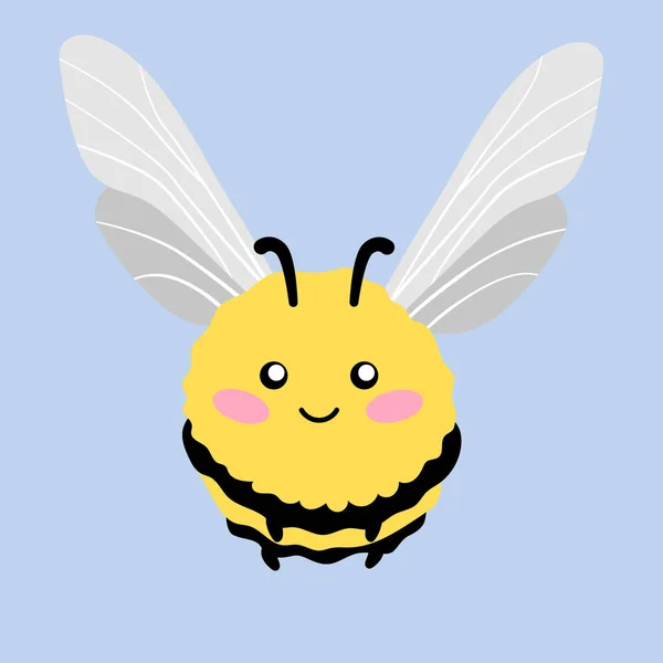 Jolie abeille de dessin animé. Illustration vectorielle. — Image vectorielle