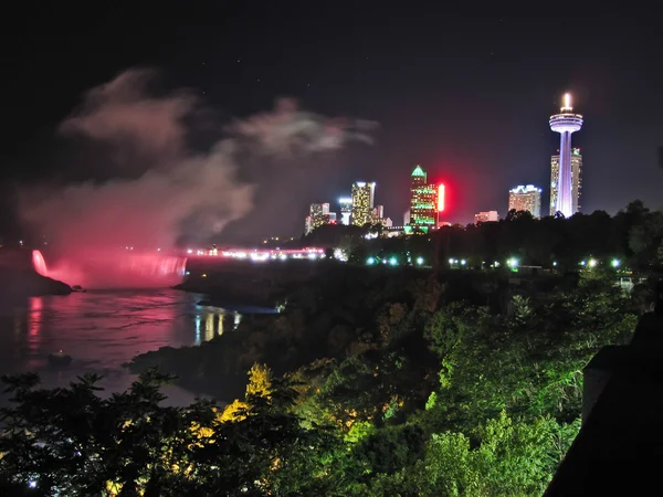 Cascate del Niagara di notte Immagine Stock