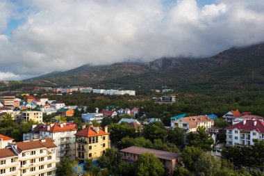 Evlerde Gelendzhik, üstten görünüm