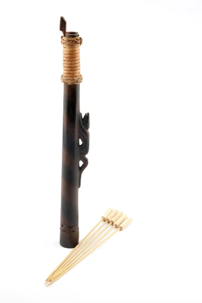 Borneo Dyak kısa lehimler ve bambu Dart