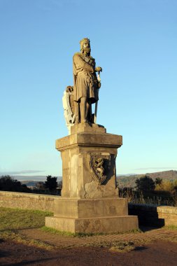 Robert Bruce heykele Stirling kale İskoçya Kralı