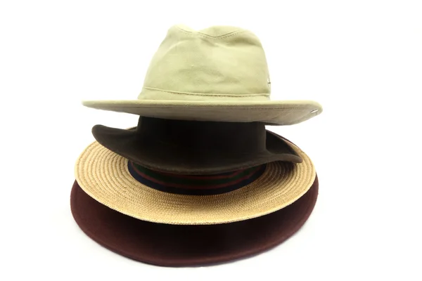 Old Hats on White Background — Stock Photo, Image