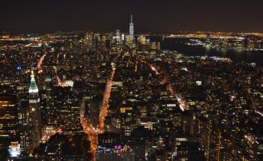 Şehir merkezindeki Manhattan Skyline
