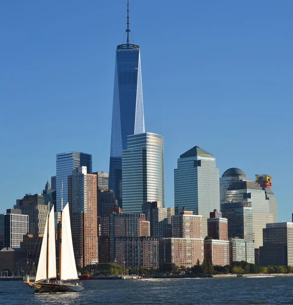 Şehir merkezindeki Manhattan Skyline — Stok fotoğraf