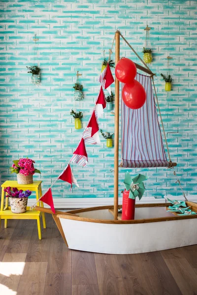  Çocuğun fotoğraf stüdyosu iç. Bayraklar ve 【Colore ile birlikte