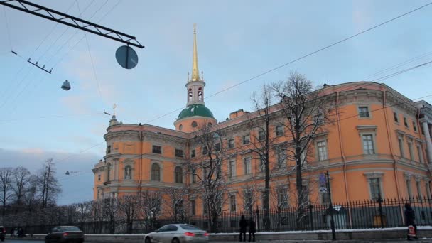 El conjunto del Castillo de Mikhailovsky — Vídeos de Stock