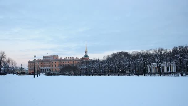 Området för Mars i Sankt Petersburg. — Stockvideo