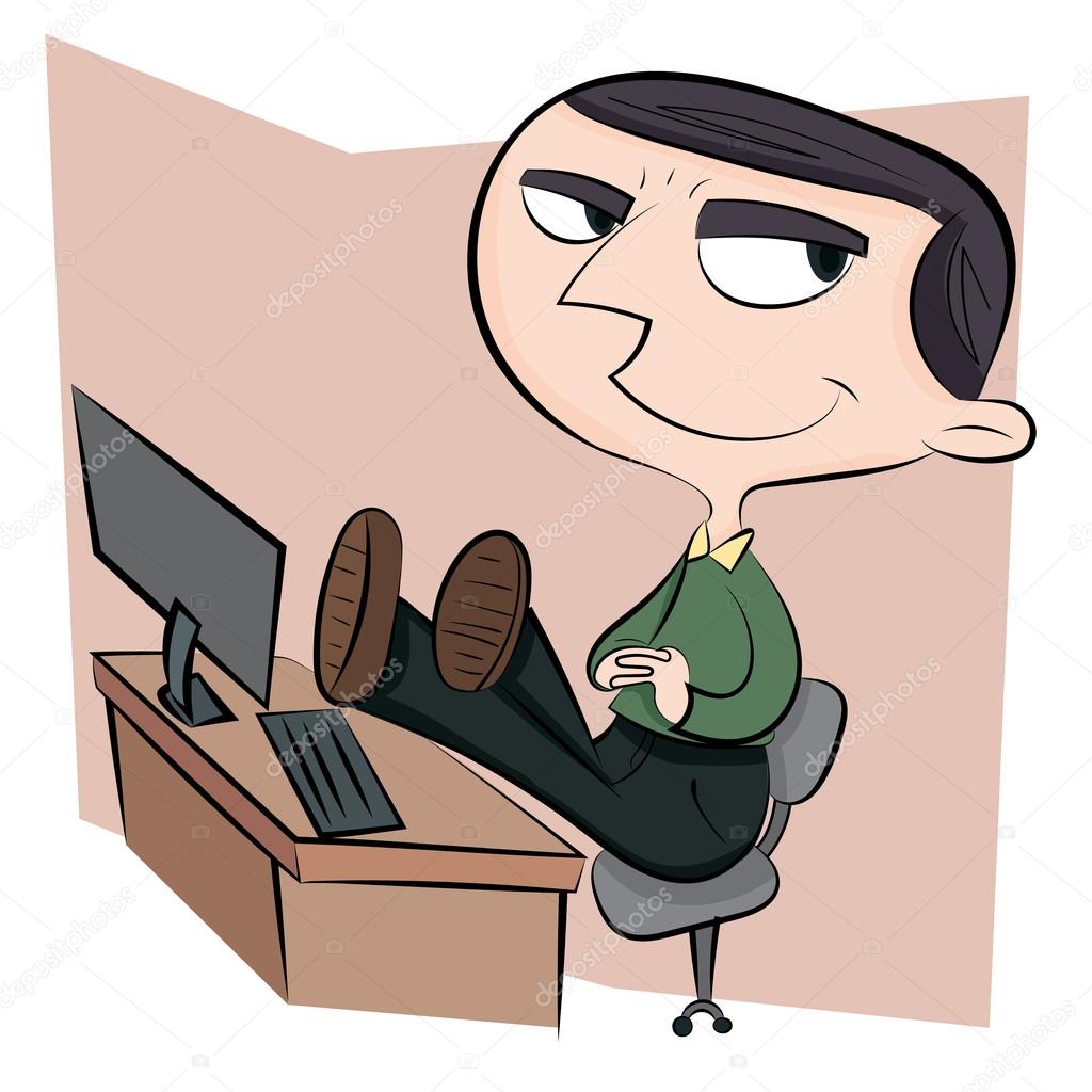 Arrogante empresario de dibujos animados — vector de stock ... Indkørsel inspiration