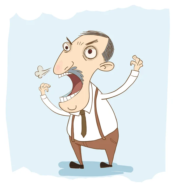 Angry boss — Stock Vector