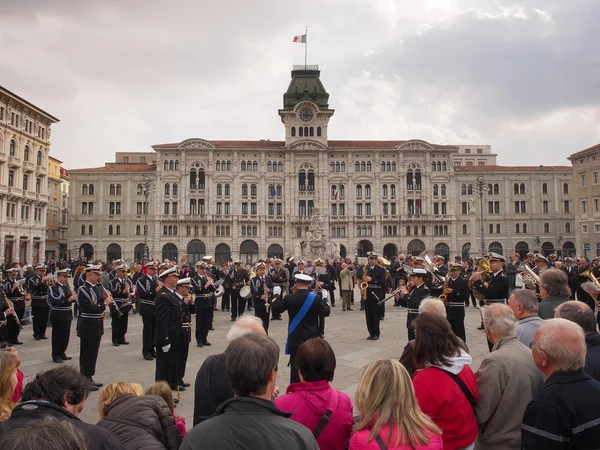 Banda de música de Marina Italiana Imagen de stock