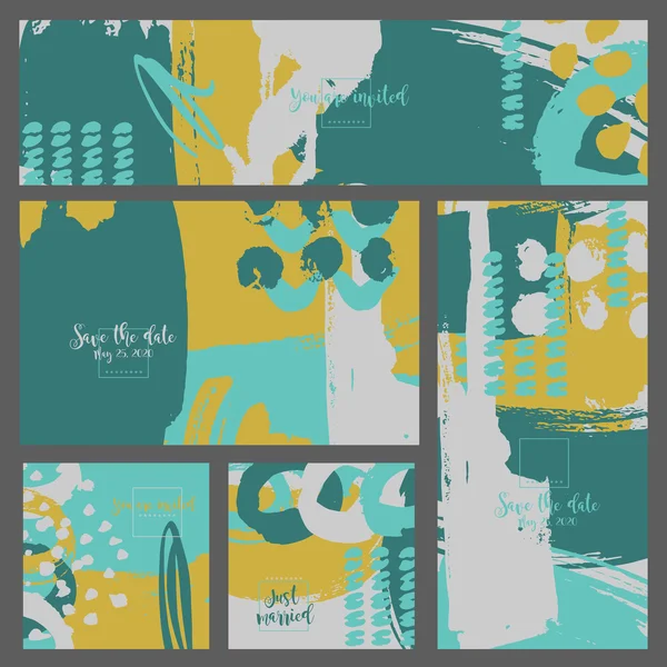 Mürekkep koleksiyonu beş davetiye sıçramak