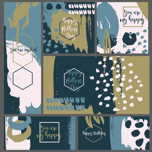 Mürekkep koleksiyonu altı davetiye sıçramak