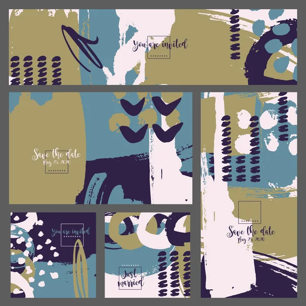 Mürekkep koleksiyonu beş davetiye sıçramak