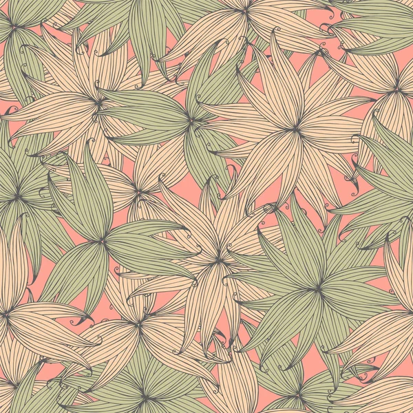 Délicat motif floral sans couture — Image vectorielle