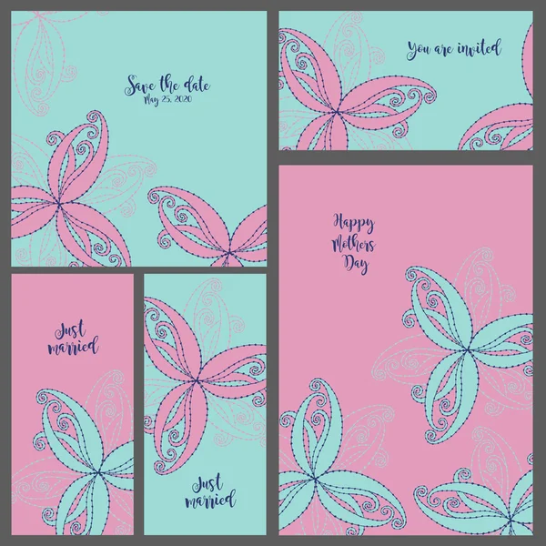 Düğün davetiyesi. Koleksiyon kartları