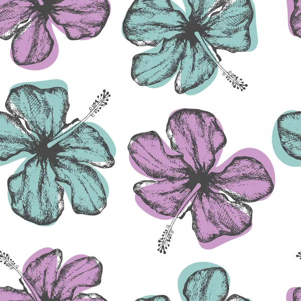 Floral pattern with tropical flowers