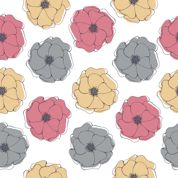 Floral pattern with tropical flowers