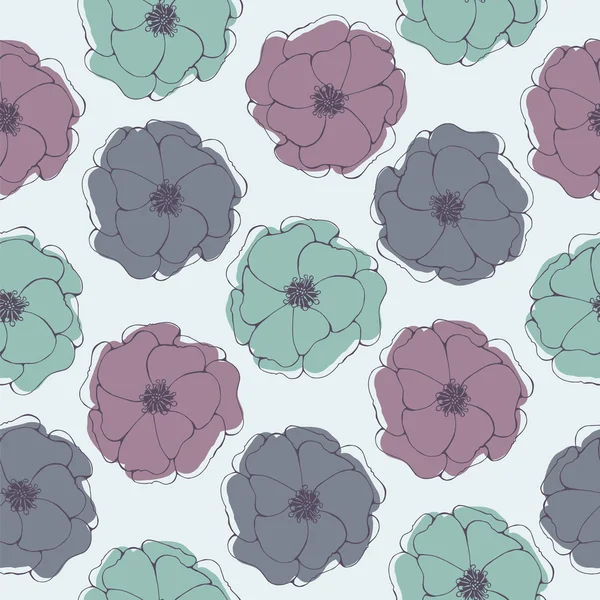 Floral pattern with tropical flowers