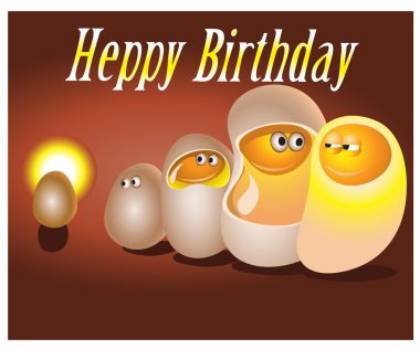 Doğum günün kutlu olsun. Vektör çizim tatil sununuz için.