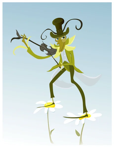 Ilustração vetorial do desenho animado Grasshopper —  Vetores de Stock