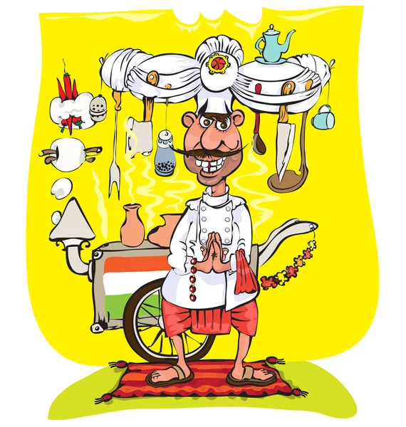 Chef indien — Image vectorielle