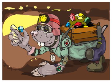 Cartoon Character Mole. clipart