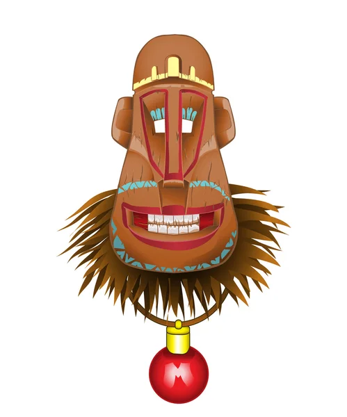 Christmas fun monkey mask, a symbol of the coming year. — Stock Vector