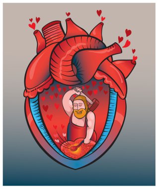 Kalbin ritmik bir çekiç darbeler ile savaşır.