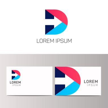 D harf logo şirket sign tasarım vektör