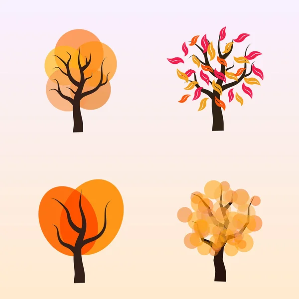 Resumen otoño tríos diseño vectorial — Vector de stock