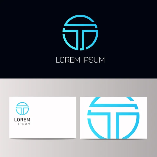 T letter logo company sign vector design — Stock Vector