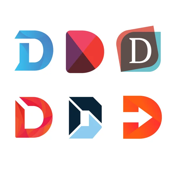 D letter logo company sign vector design — Stock Vector