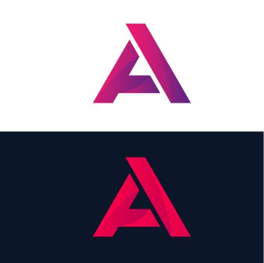 Soyut bir mektup logo işareti sembol öğesi simge vektör tasarımı