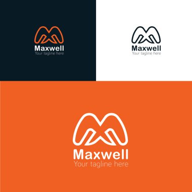 M harfi minimalist logo tasarımı