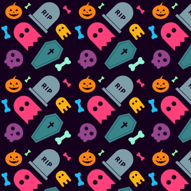 Cadılar Bayramı nakış desen arka plan