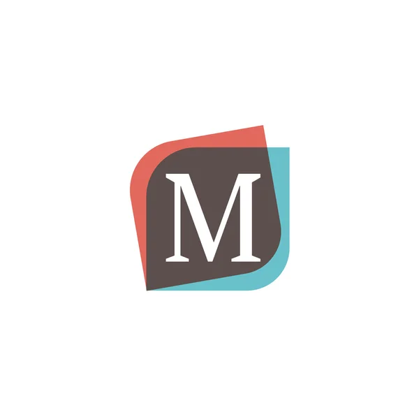 M письмо знак ретро компании символа векторный дизайн — стоковый вектор