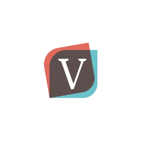 V brev skylt retro företaget symbol vector design — Stock vektor
