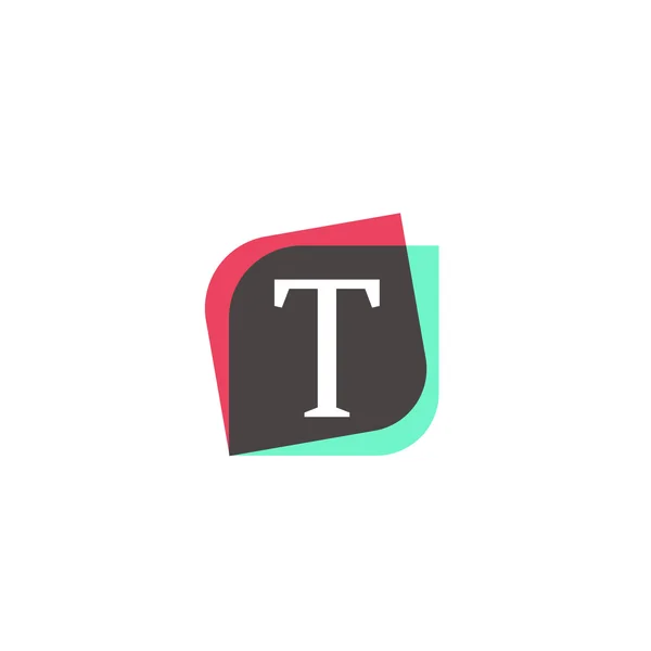T lettre signe rétro entreprise symbole vectoriel design — Image vectorielle