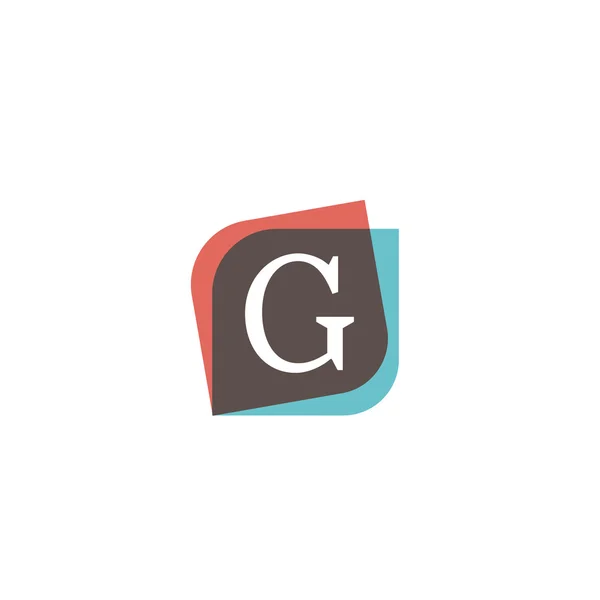 Ретро-знак буквы G фирменный векторный дизайн — стоковый вектор