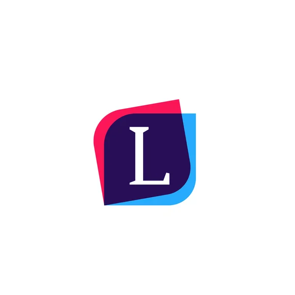 Znak litera L spółka symbol wektor wzór — Wektor stockowy