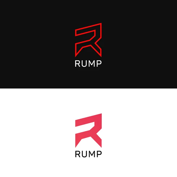 Αφηρημένη εταιρεία R γράμμα σημάδι διάνυσμα εικονίδιο Σχεδιασμός λογοτύπου — Διανυσματικό Αρχείο