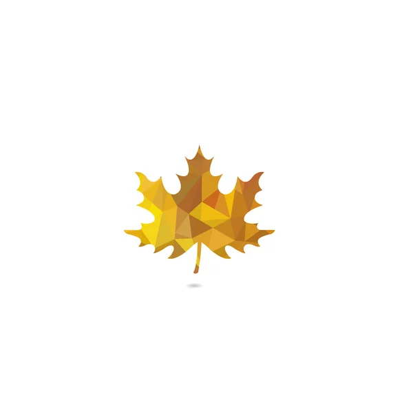 Geïsoleerde veelhoekige maple leaf vector design — Stockvector