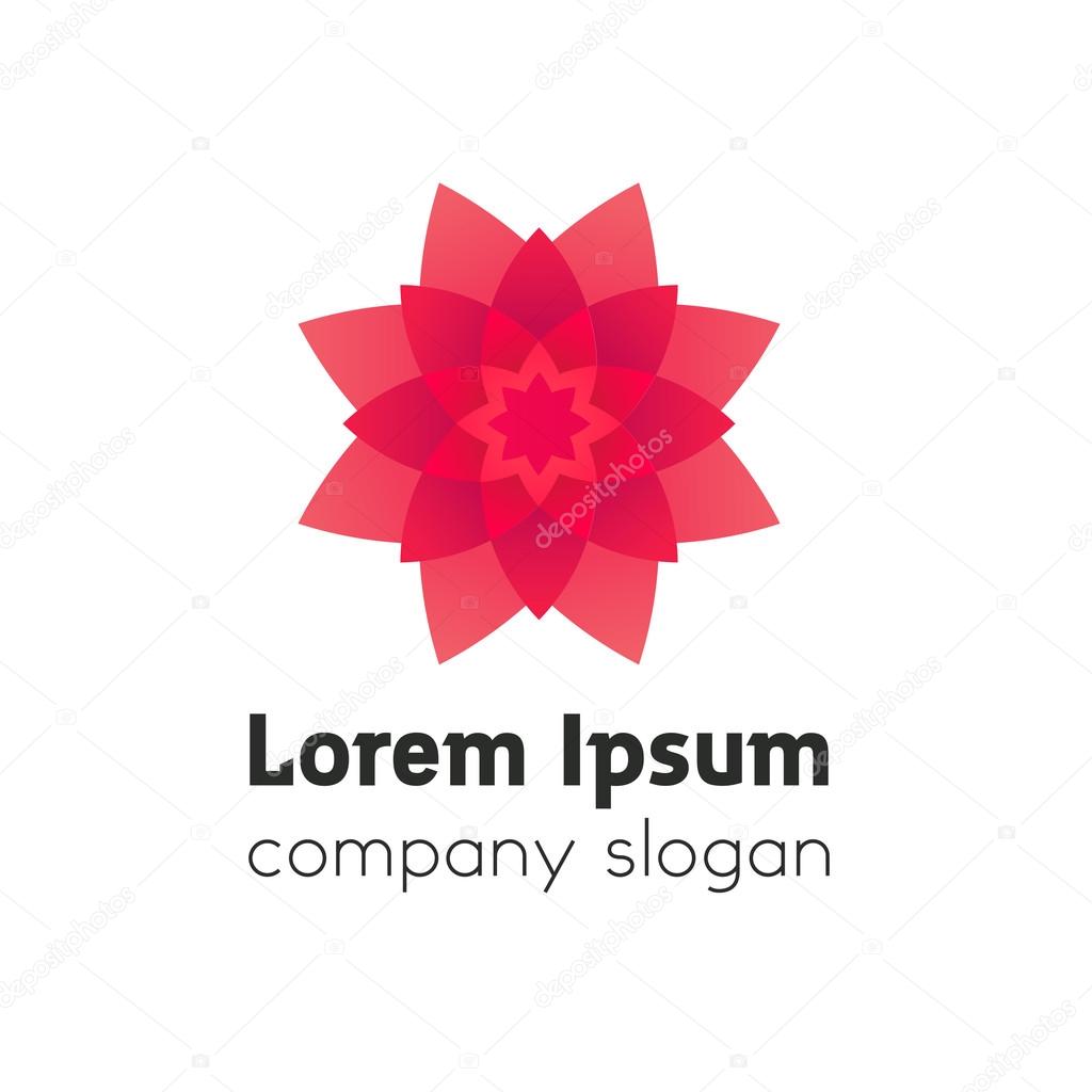 Abstract rose flower icon vector design