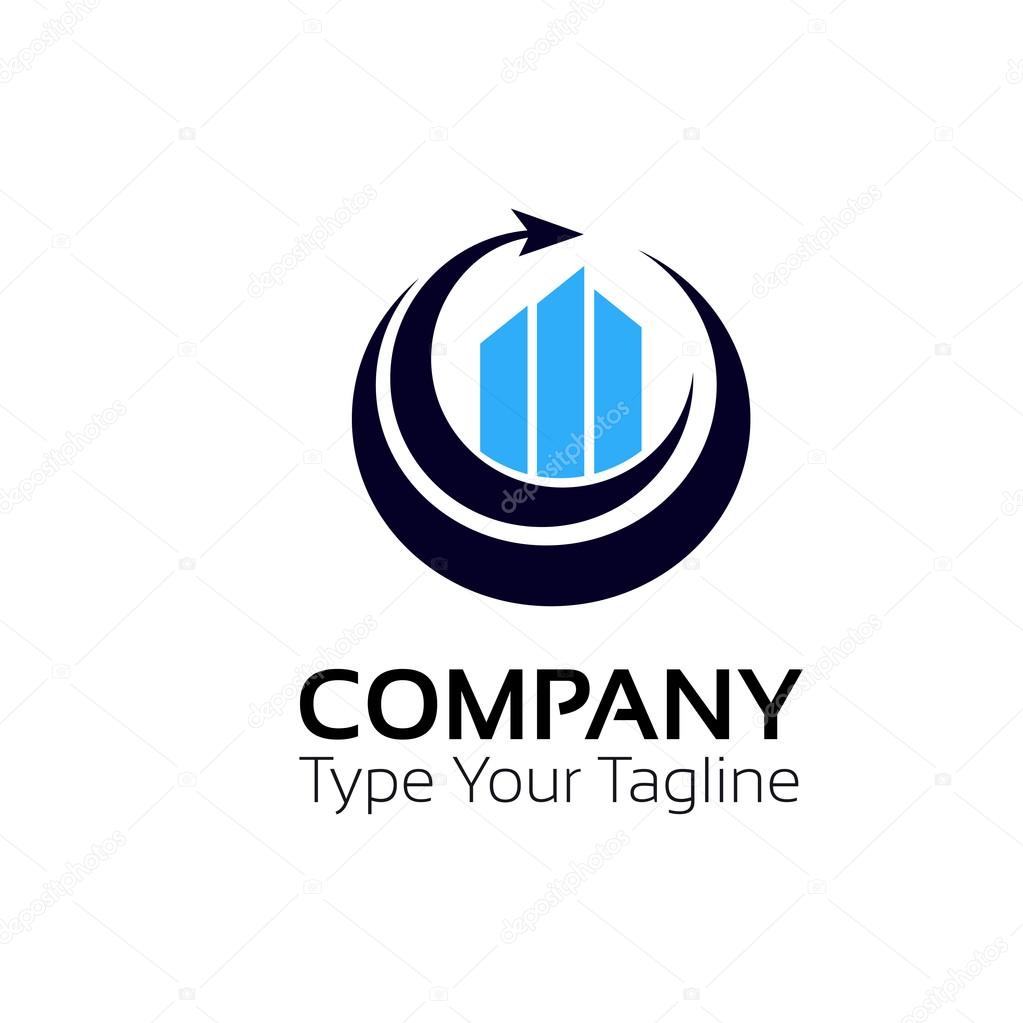 Financial rise sign company logo vector design