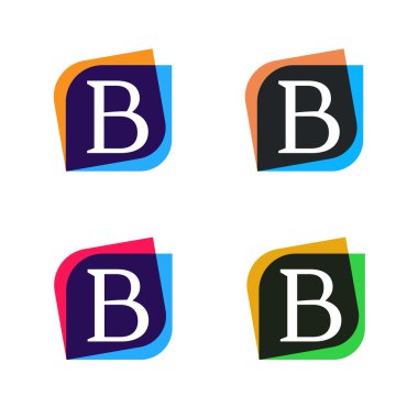 Soyut şekil öğe şirket logosu işareti simgesi vektör tasarım. B l