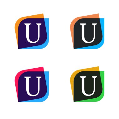 Soyut şekil öğe şirket logosu işareti simgesi vektör tasarım. E y