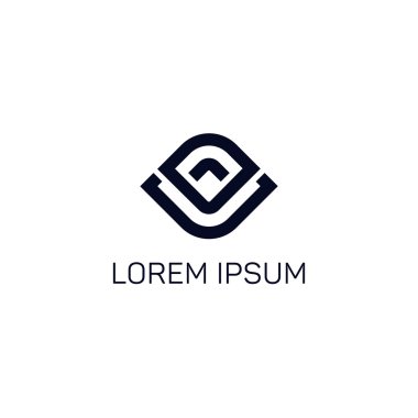 Şirket logosu işareti. Satırları şekli vektör tasarımı